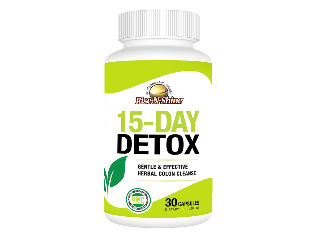 Rise-N-Shine 15 Day Detox Cleanse Gut Health Support - 30 Capsules