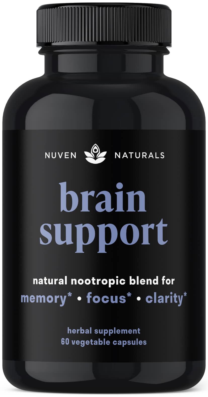 Nuven Naturals Brain Support Supplement with Lion's Mane - 60 Capsules
