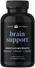Nuven Naturals Brain Support Supplement with Lion's Mane - 60 Capsules