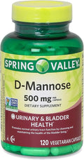 Generic Spring Valley D-Mannose 500 mg - 120 Vegetarian Capsules