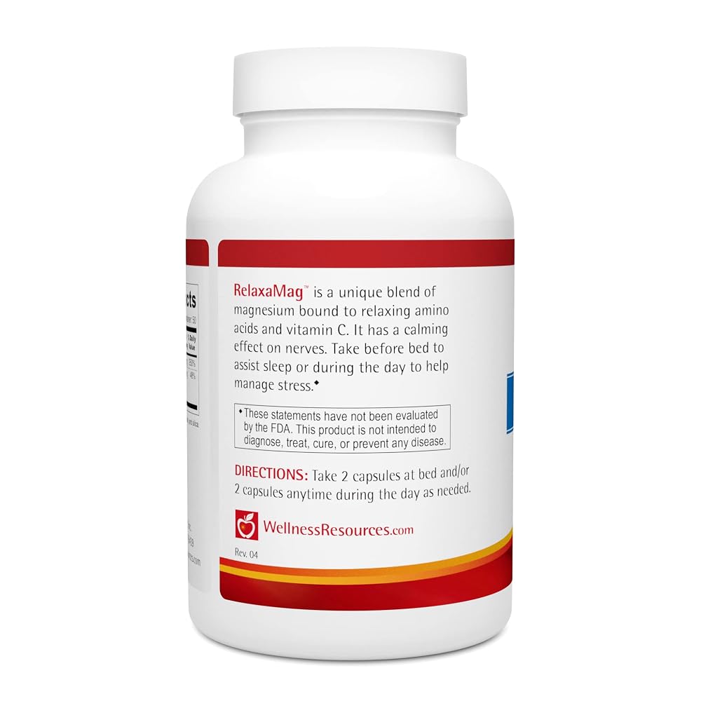 Wellness Resources RelaxaMag Magnesium Glycinate for Sleep - 100 Capsules - image 3