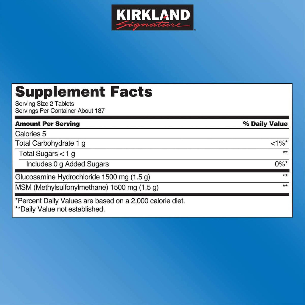 Kirkland Signature Glucosamine with MSM - 375 Tablets - image 4