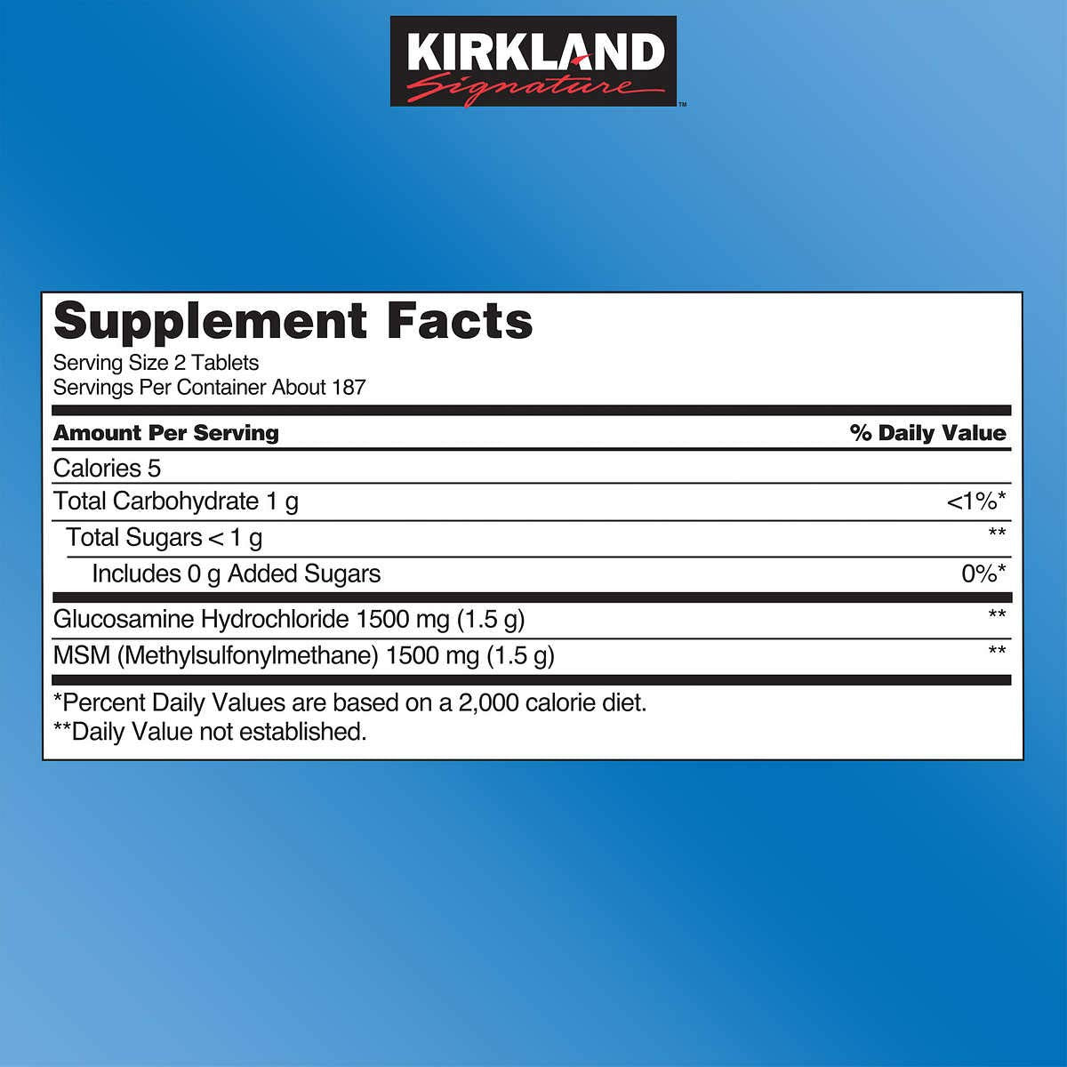 Kirkland Signature Glucosamine with MSM - 375 Tablets - image 4