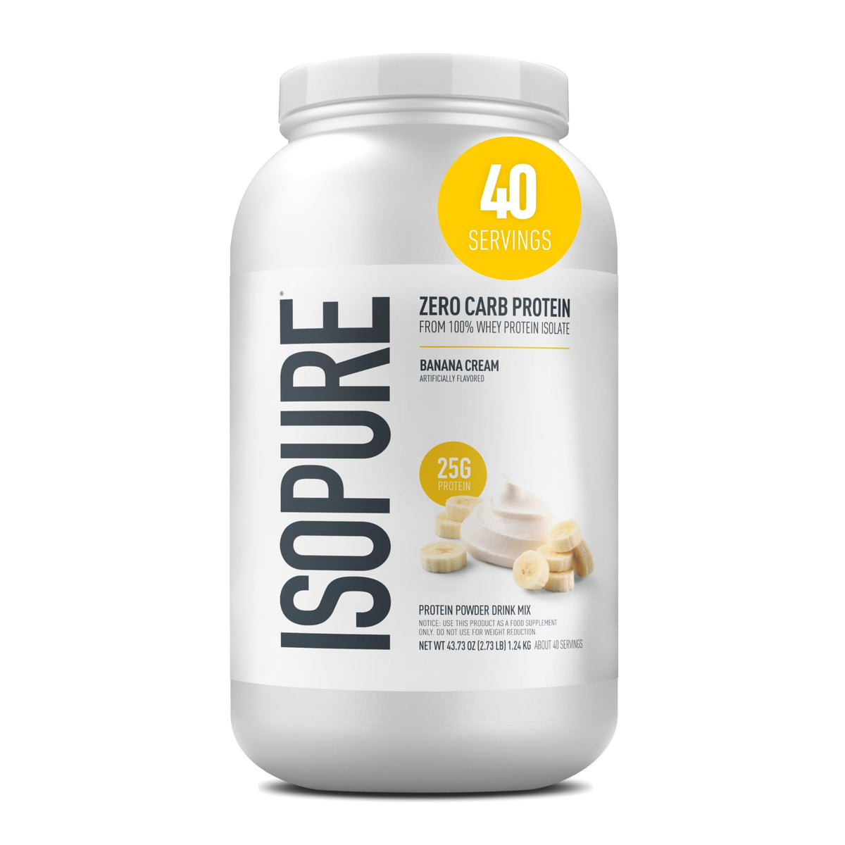 Isopure Zero Carb Low Carb Whey Isolate Protein Powder