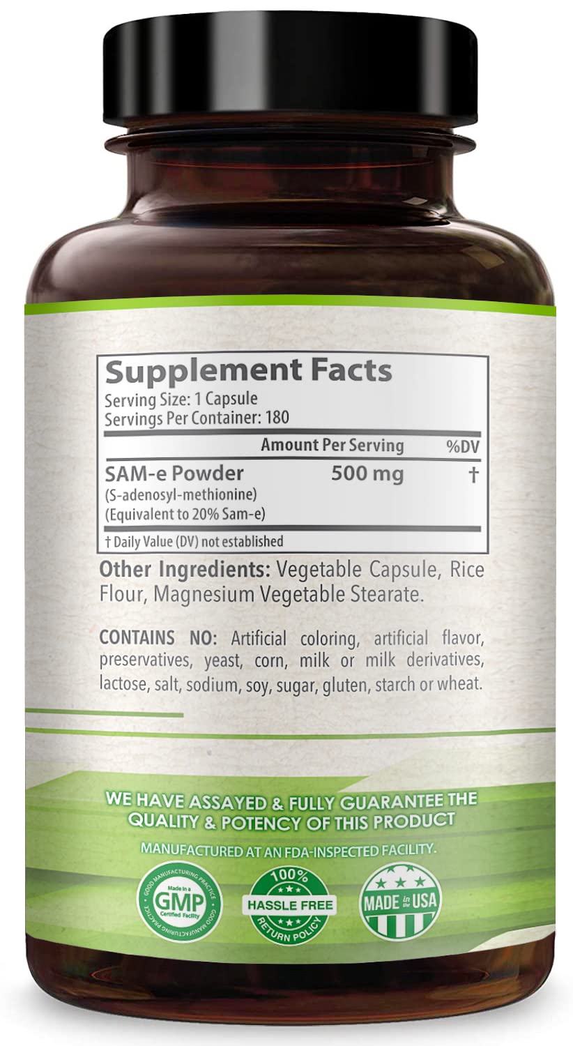 HealthyWayRx 500mg SAM-e Supplement - High Strength 500mg