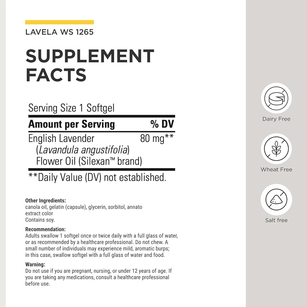 Integrative Therapeutics Lavela WS 1265 Lavender Oil - 120 Softgels - image 3