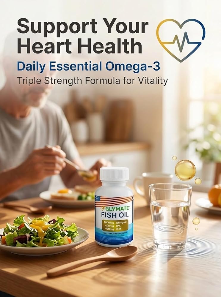 Glymate Fish Oil Omega-3 - 120 Softgels - image 5