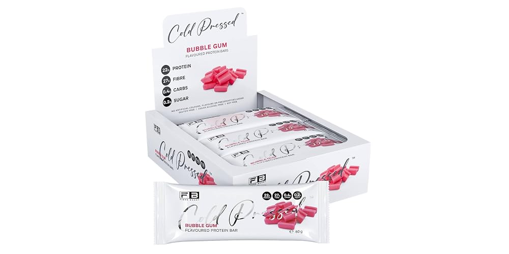 Fibre Boost Cold Pressed Bubblegum Protein Bar - 12 Count