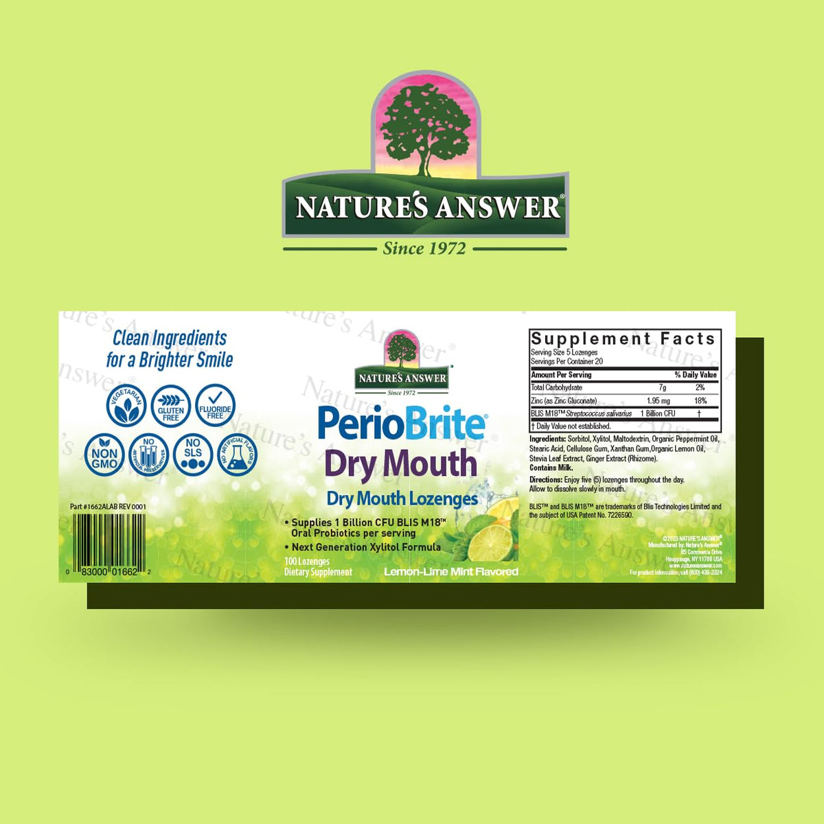Nature's Answer Periobrite Dry Mouth Lozenges - 100 Count - image 2