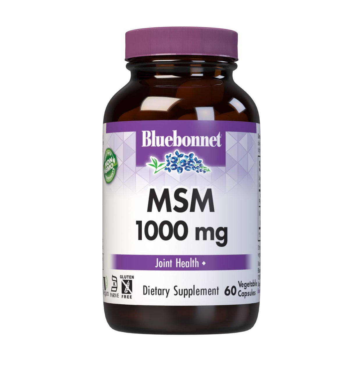 BlueBonnet Nutrition MSM 1000 mg - 60 Vegetable Capsules