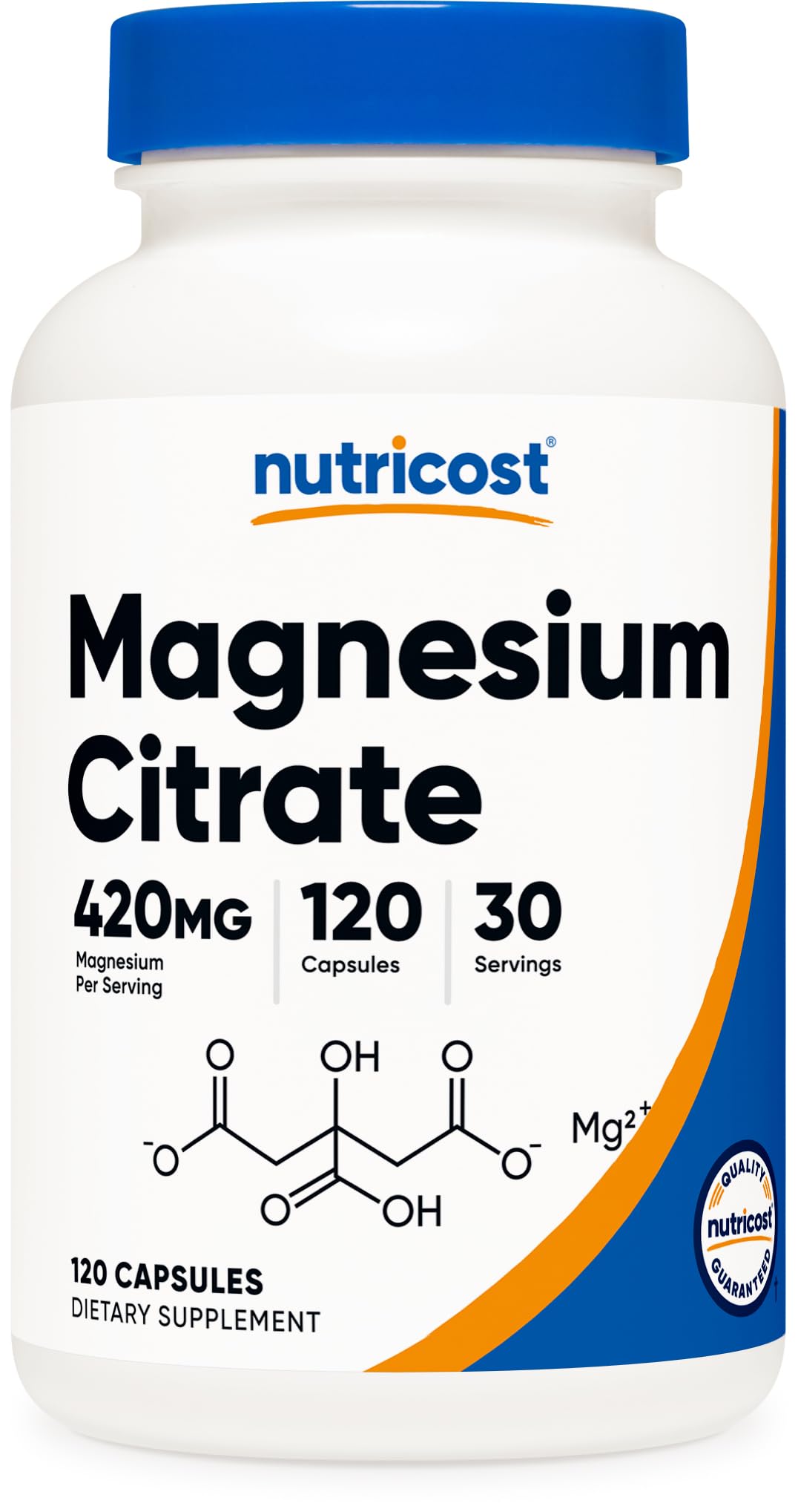 Nutricost Magnesium Citrate 420mg Serving (210mg Per Capsule)