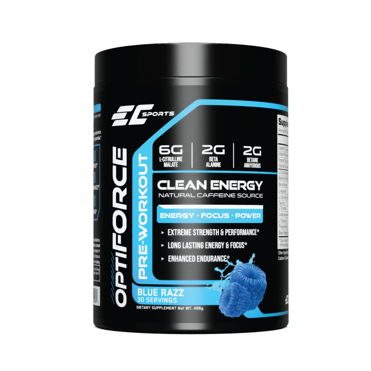 EC Sports, OptiForce Pre-Workout, Clean Energy, 6G Citrulline