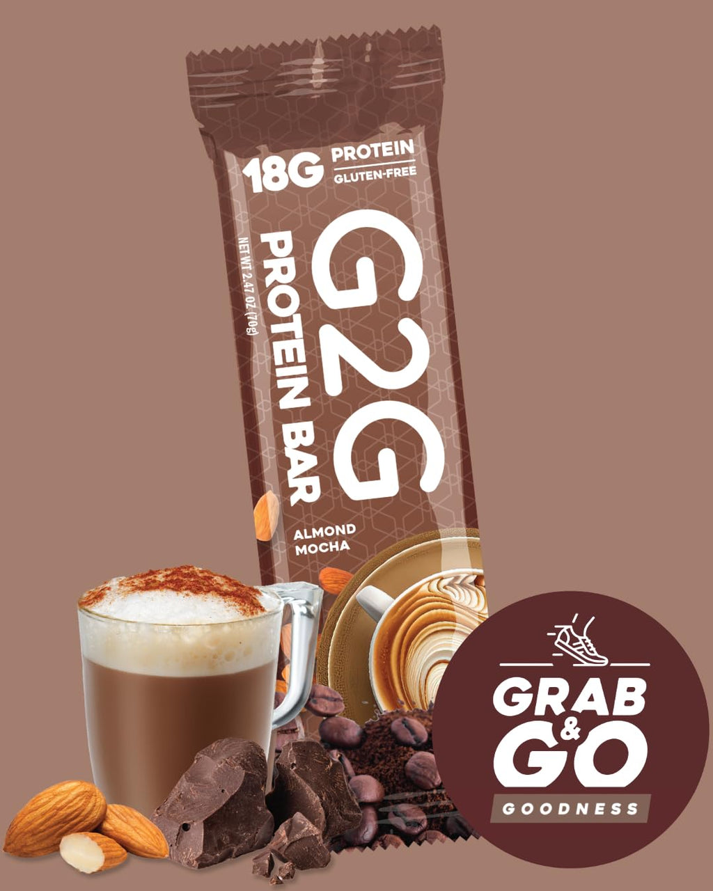 G2G Protein Bar, Almond Mocha Parent