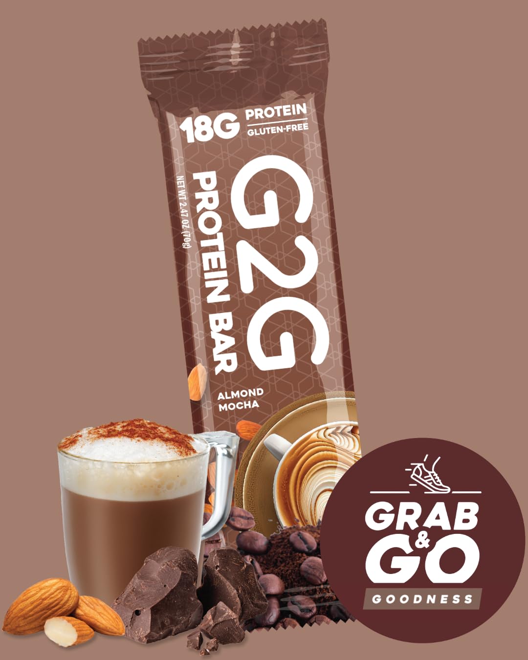 G2G Protein Bar, Almond Mocha Parent