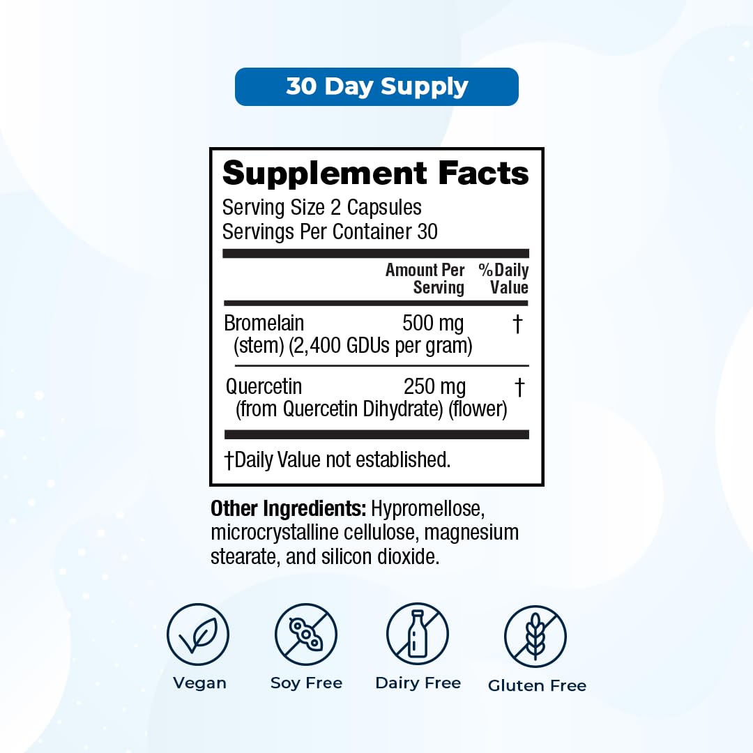 VitaMedica Bromelain & Quercetin Supplement - 20 Capsules - image 5