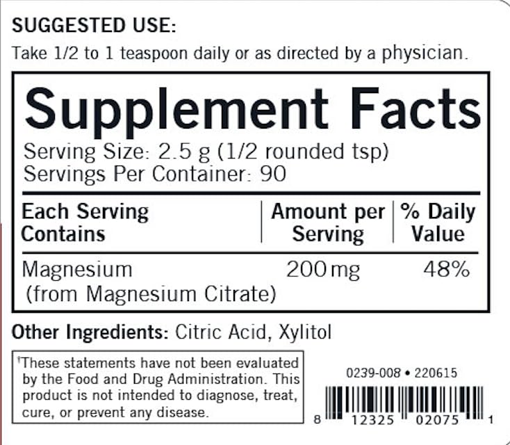 Kirkman Magnesium Citrate Soluble Powder - 227 g - image 2
