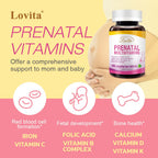 LOVITA Prenatal Vitamins Iron 27 mg - 180 Vegetarian Tablets - image 3