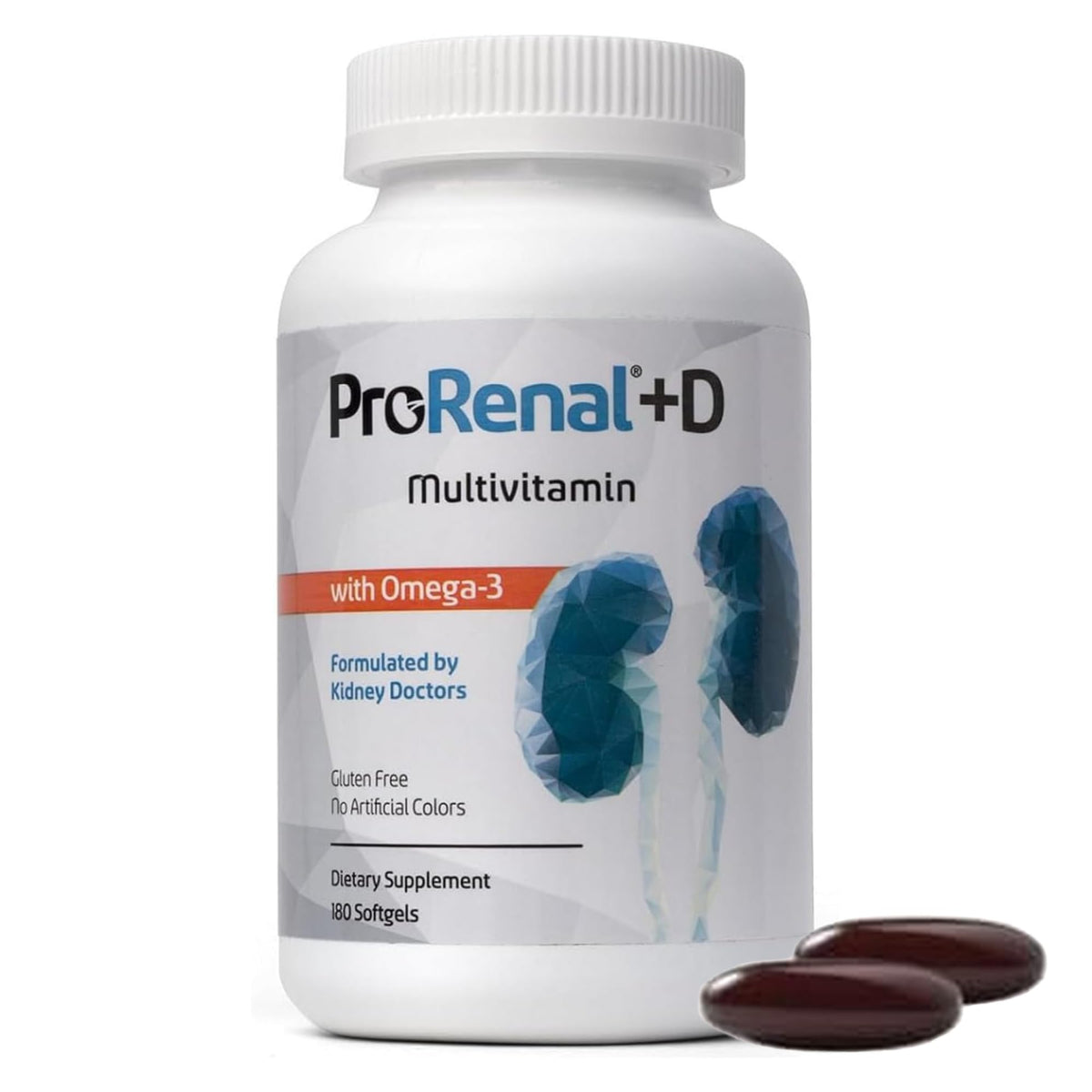 Nephroceuticals ProRenal+D Kidney Multivitamin with Omega-3 - 180 Softgels - image 5