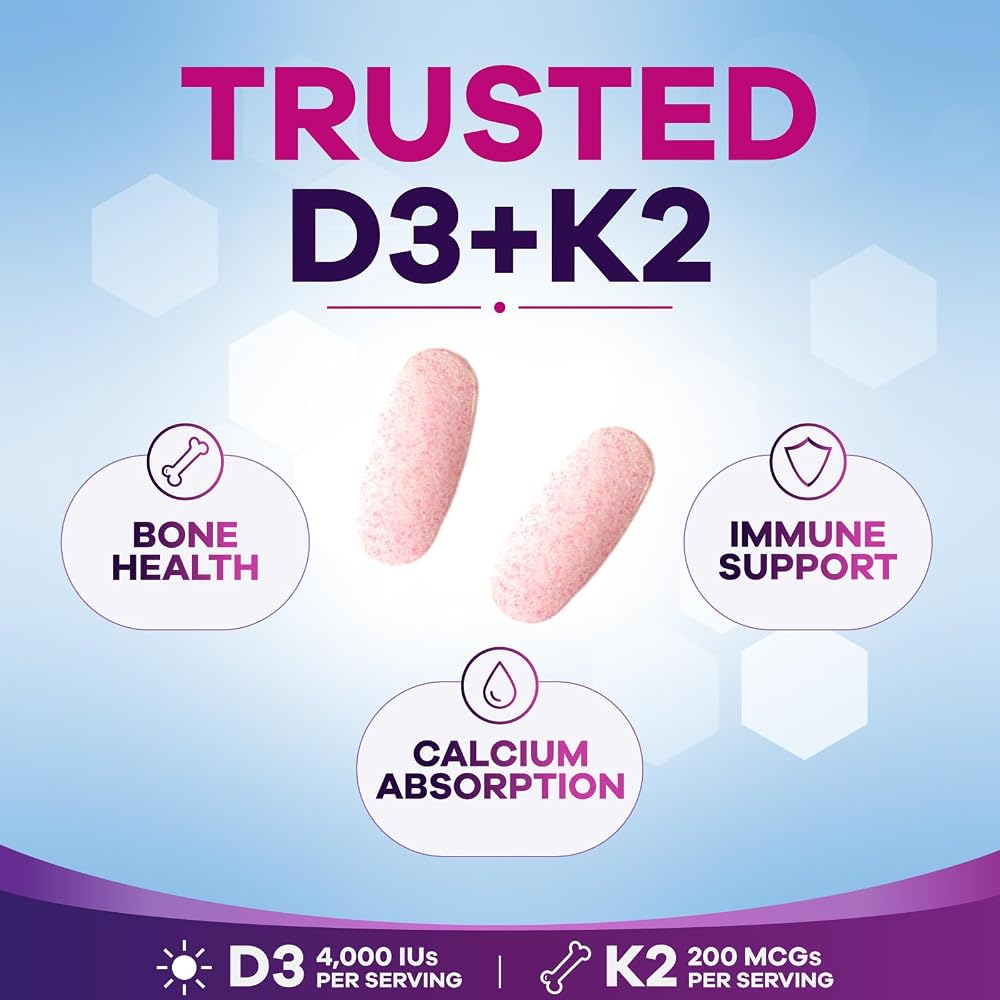 Nature's Peak Vitamin D3 K2-4000 IU Vitamin D3 & 200 mcg Vitamin K2