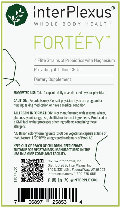 InterPlexus Fortéfy Probiotic 30 Billion CFU - 45 Capsules - image 4