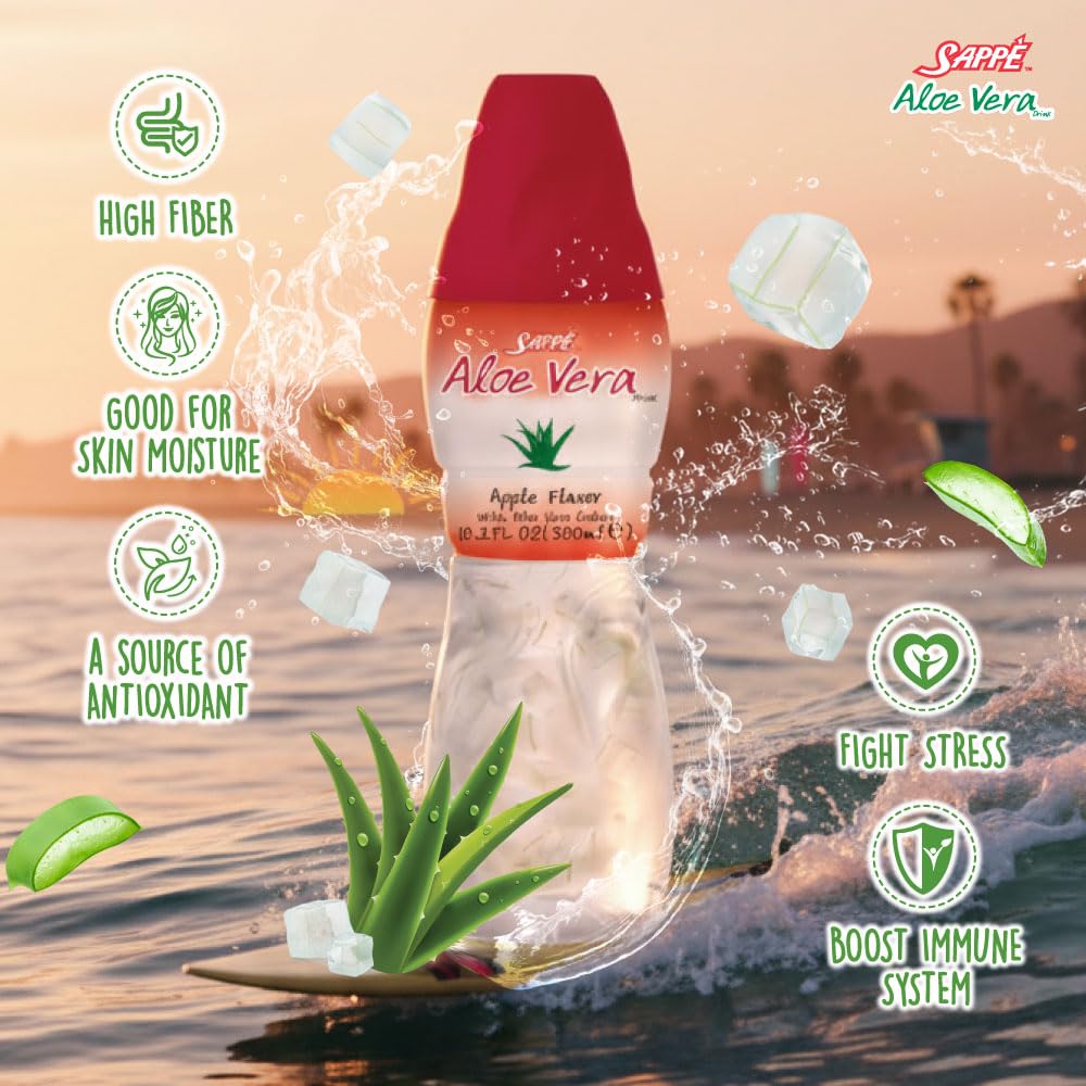 Sappe Aloe vera juice Aloe vera drink with pure aloe pulp Plant based - image 9