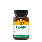 Country Life Folate 800 mcg Folic Acid - 100 Tablets
