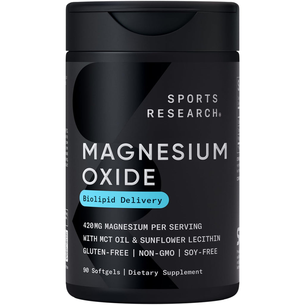 Sports Research Magnesium Oxide 420mg - 90 Softgels
