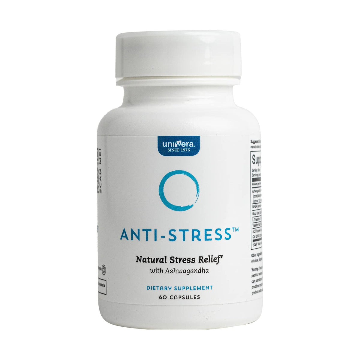 Univera Anti Stress Supplement with Ashwagandha & GABA - 60 Capsules