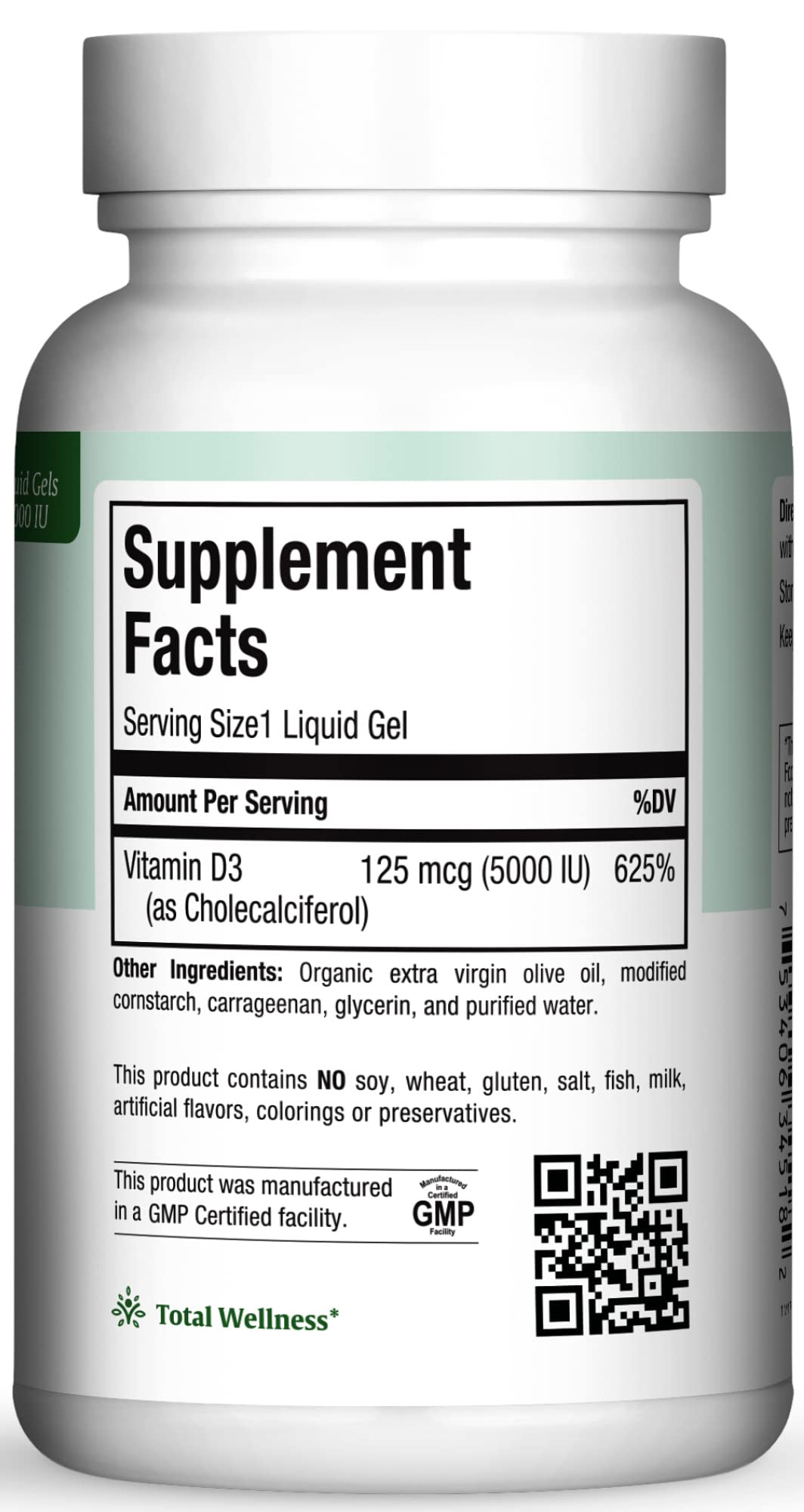 Maxi Health Vitamin D3 5000 IU - 180 Softgels - image 2