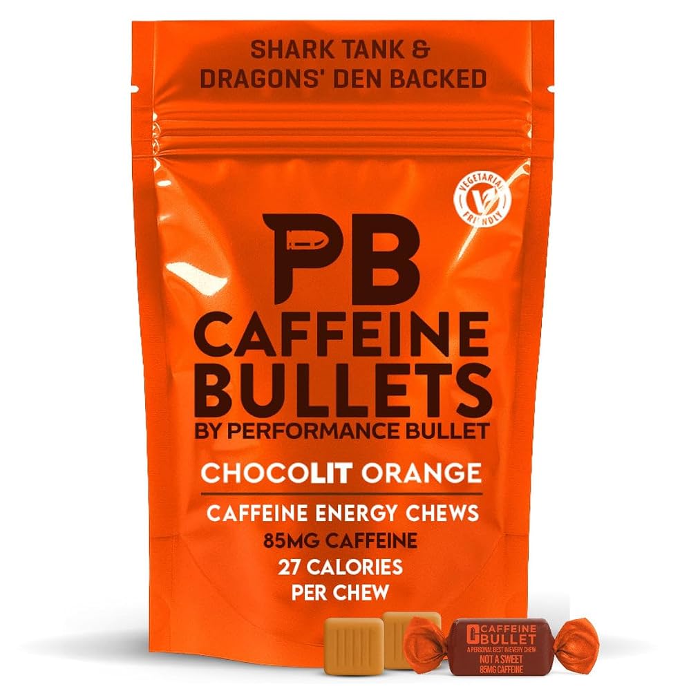 Caffeine Bullet Energy Gummies - Chocolate Orange Chews: 100mg
