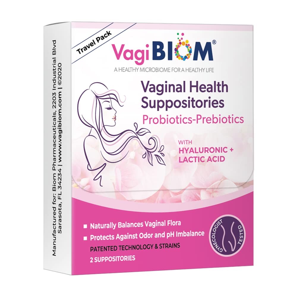 VagiBiom Probiotic Suppository Travel Pack - 2 Count