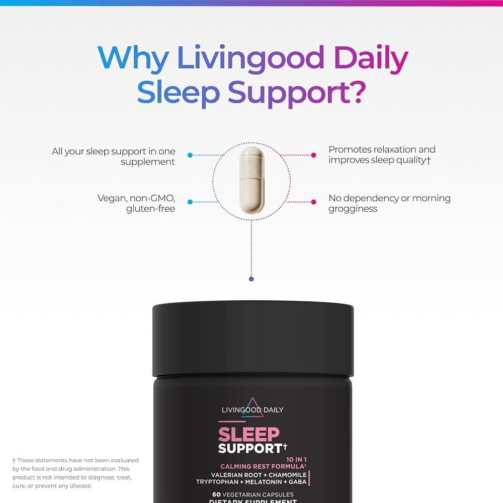 Livingood Daily Sleep Support Supplement 5 mg Melatonin - 60 Capsules - image 4
