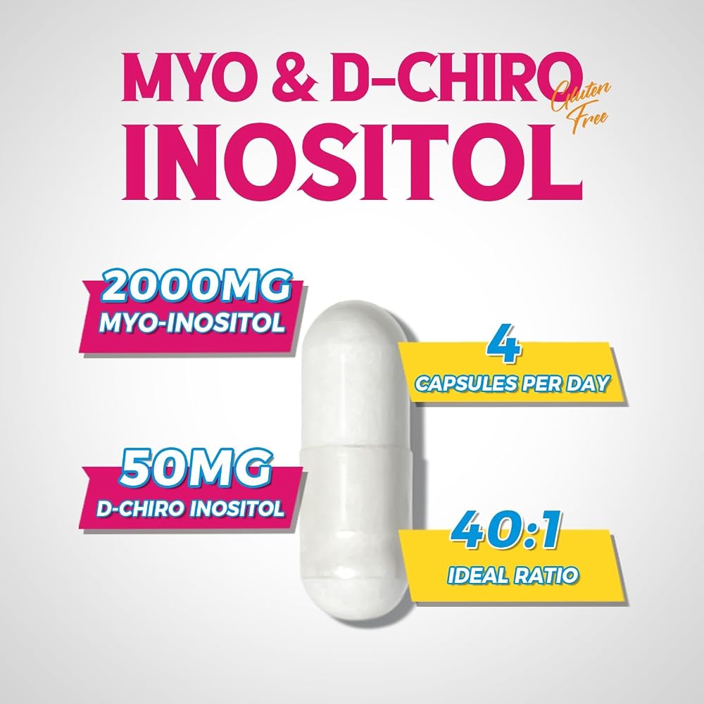Vitalibre Inositol Supplement Myo & D-Chiro 40:1 Ratio - 120 Capsules - image 3