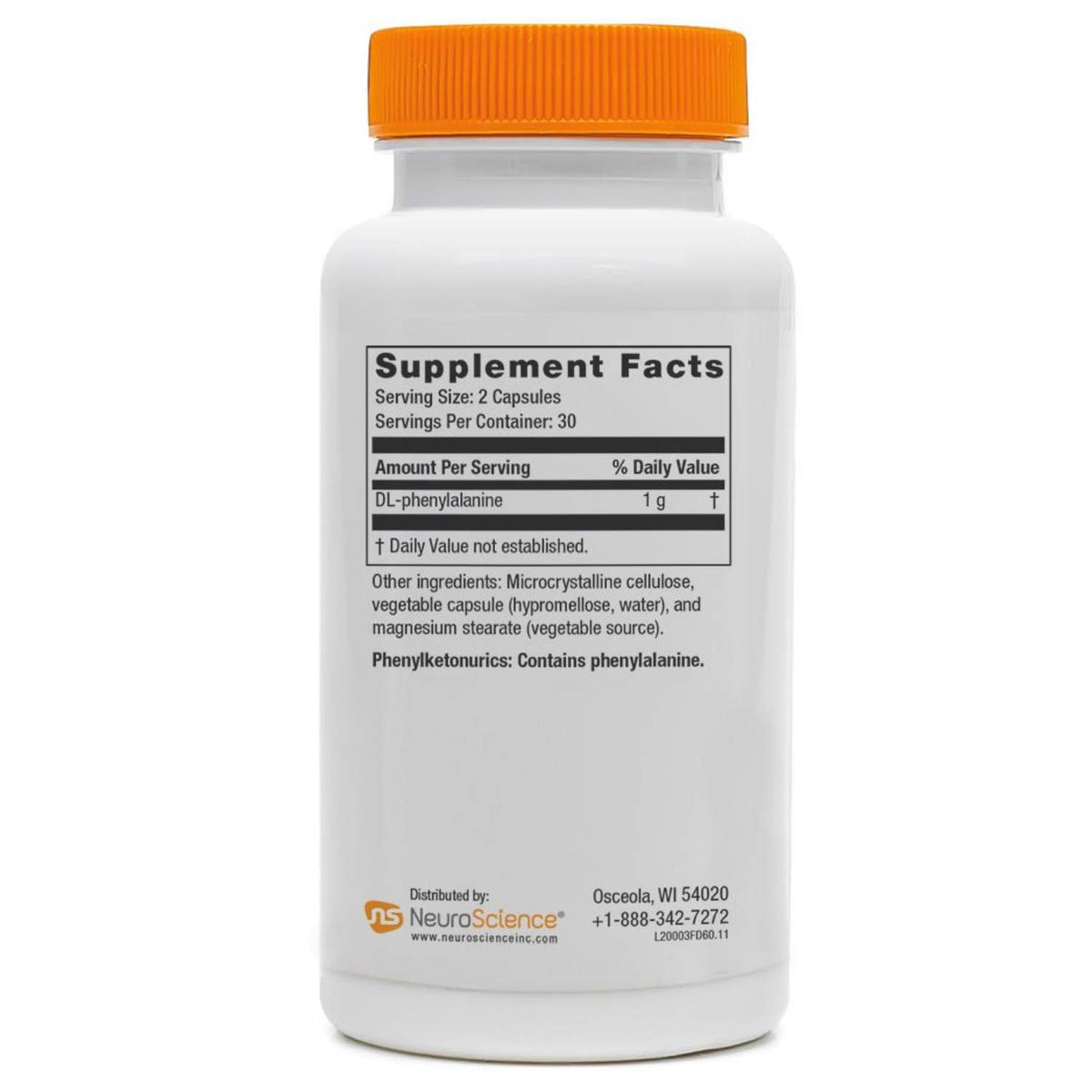 NeuroScience Focus DL Brain Supplement L-Phenylalanine - 60 Capsules - image 2