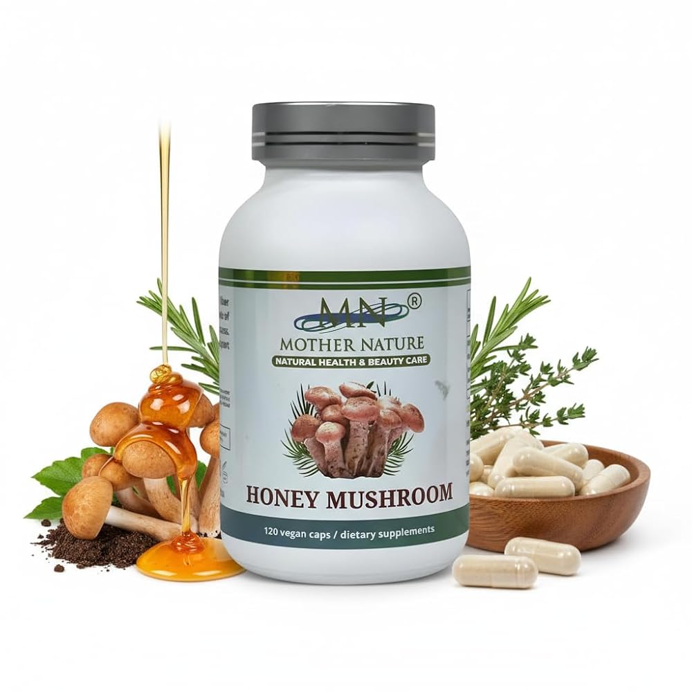 Mn Mother Nature Honey Mushroom Supplement 1000mg - 120 Capsules