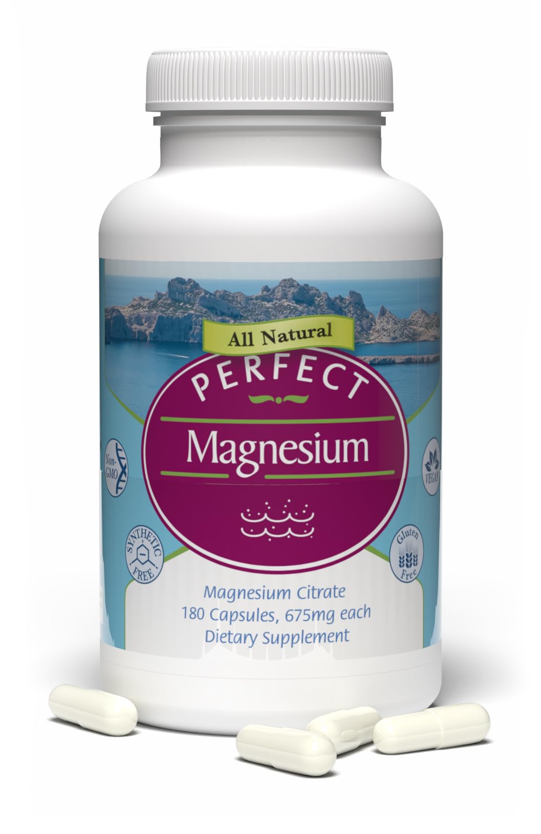 Perfect Supplements Magnesium Citrate - 180 Vegetarian Capsules