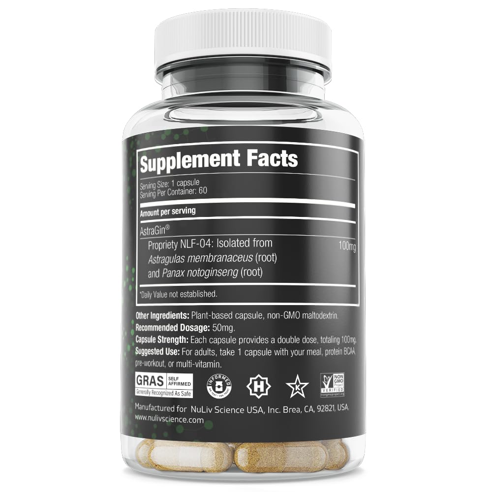Nuliv Science Pure AstraGin Bioavailability Enhancer - 60 Capsules - image 4