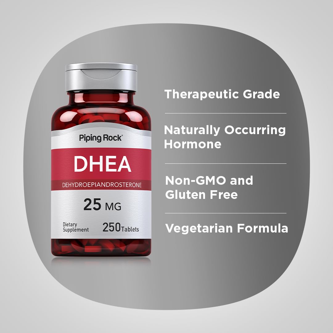 Piping Rock DHEA 25mg Tablets - 250 Count - image 4