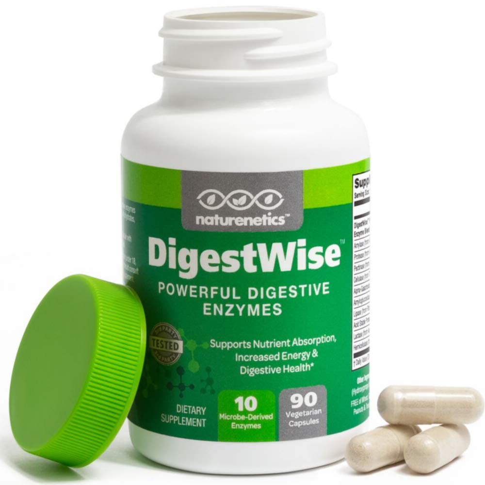 Naturenetics Vegan Digestive Enzymes for Gas & Bloating - 90 Capsules