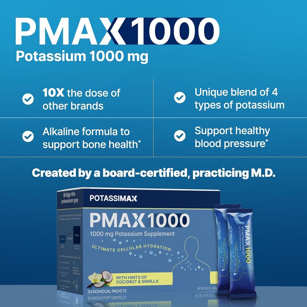 PotassiMax PMAX1000 Potassium Supplement Powder 1000mg