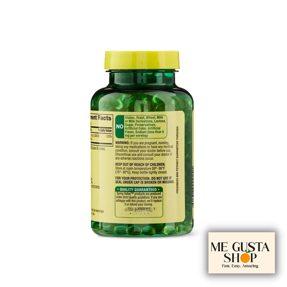 ME GUSTA SHOP Spring Valley Vitamin D 1,000 IU - 450 Softgels - image 8