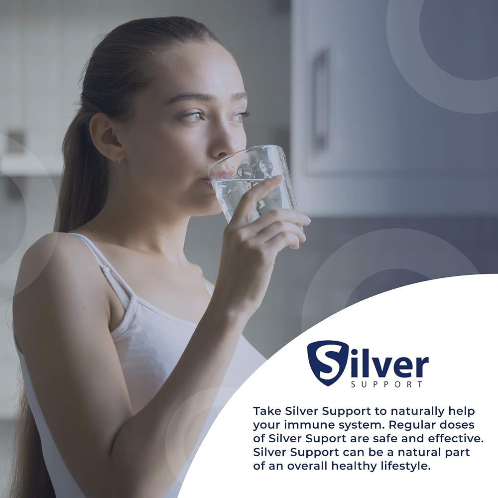 Silver Support Immune Support Colloidal Silver 10 PPM - 128 Fl Oz - image 4