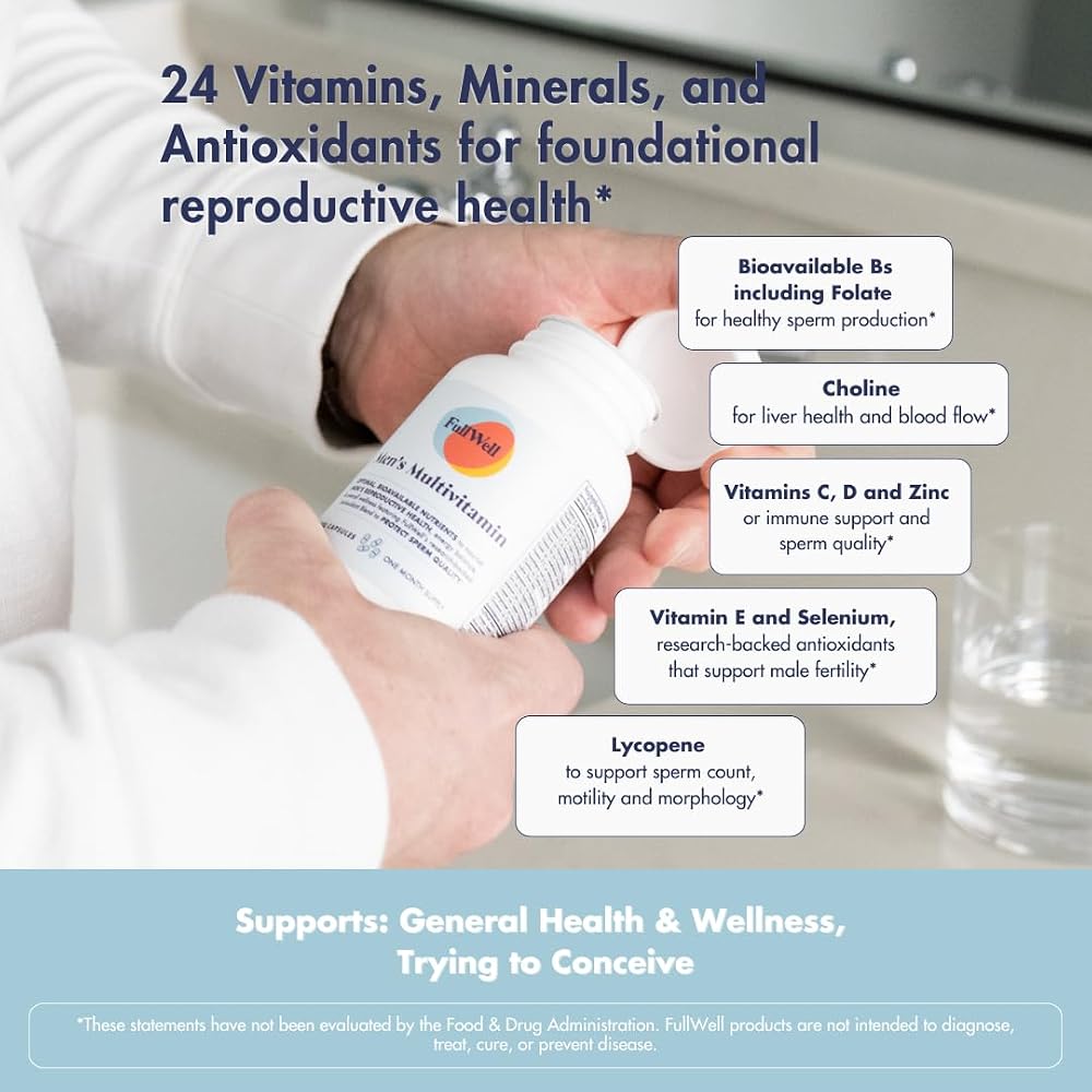 FullWell Men's Multivitamin Fertility Support - 120 Capsules - image 4