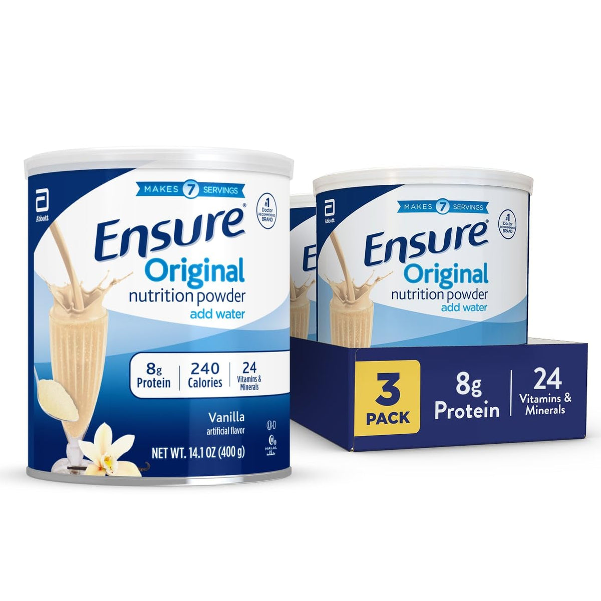 Ensure Original Vanilla Nutrition Powder - 14 oz (Pack of 3)