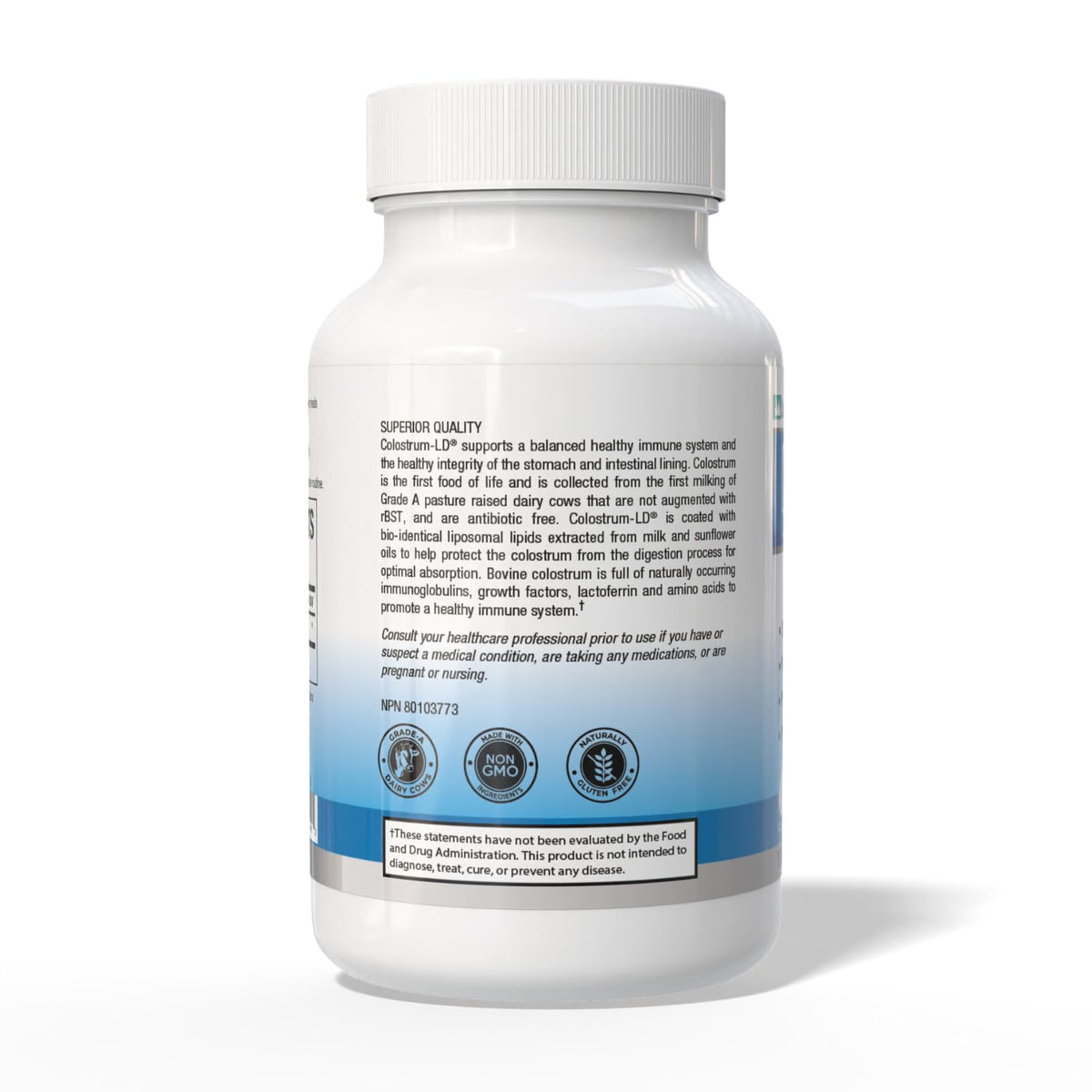 GastroDefense Colostrum-LD Liposomal Capsules - 120 Count - image 2