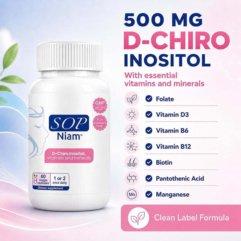 SOP NIAM D-Chiro Inositol 500mg - 60 Capsules - image 3