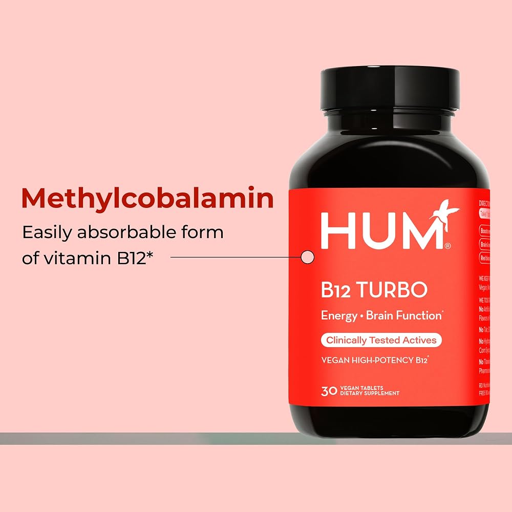 HUM B12 Turbo High Potency Vitamin B12 Daily Energy Support - 30 Tablets - image 3