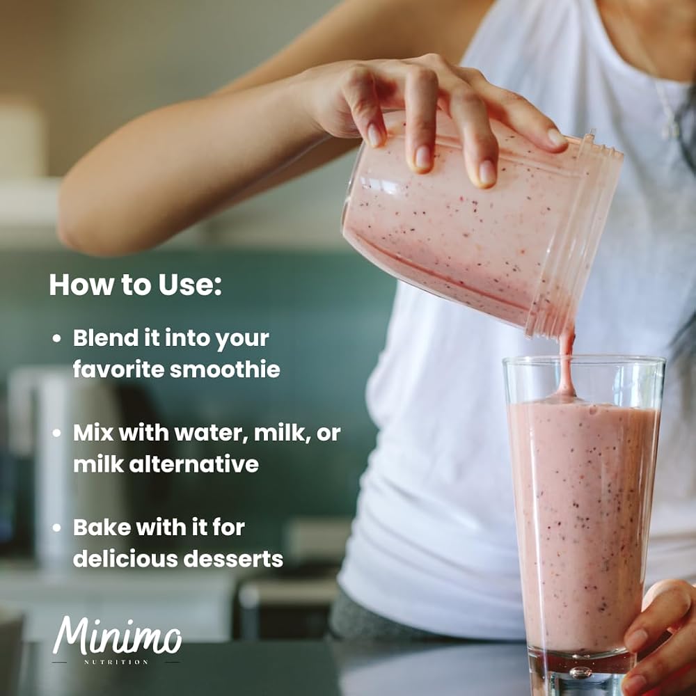 Minimo Nutrition Chocolate Grass-Fed Collagen Peptides Powder - 13.3 oz - image 3