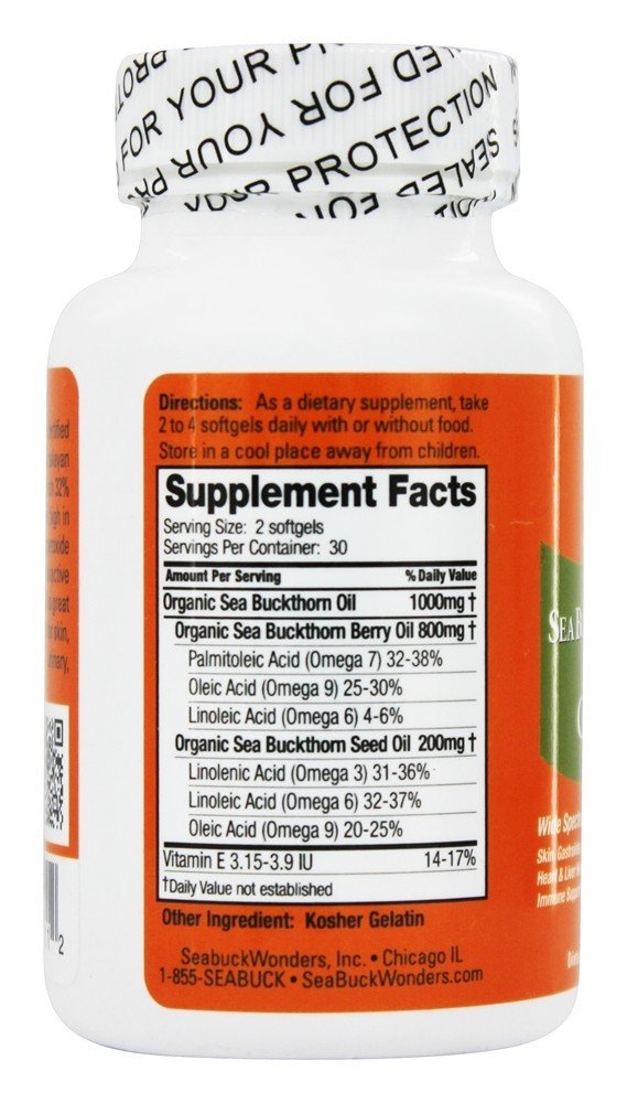 SEABUCKWONDERS Seabuck Wonders Sea Buckthorn Omega 7 Complete - 60 Softgels - image 3