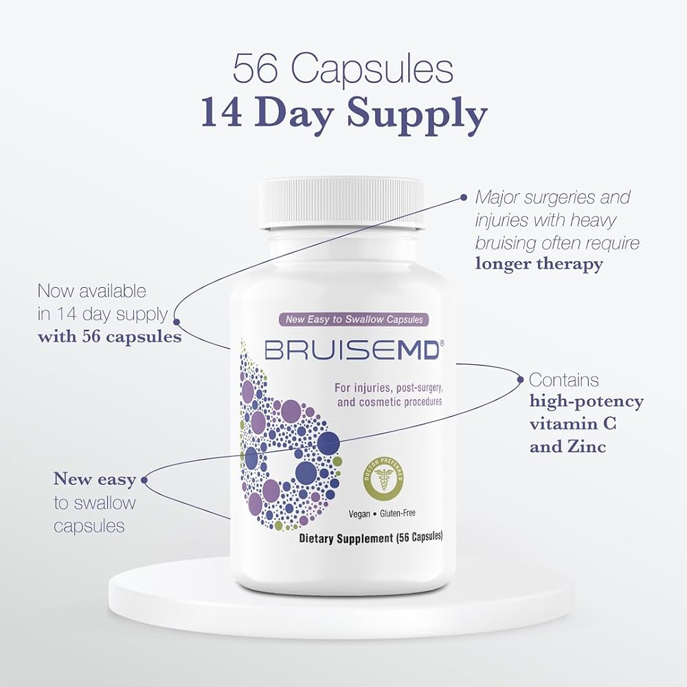 BruiseMD Bromelain 500 mg with Zinc & Vitamin C - 56 Capsules - image 5